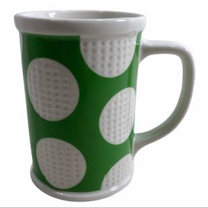 STARBUCKS 2006 Embossed Golf Balls Green/White Mug